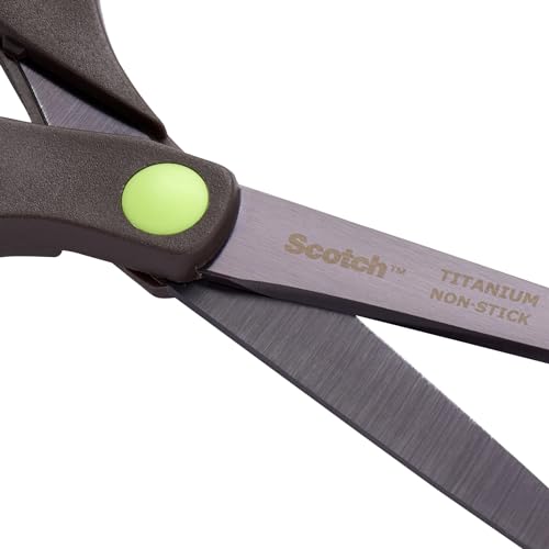Scotch Titan Edelstahl Schere 20 cm, Präzisionsschere für Linkshänder, ideal für täglichen Gebrauch