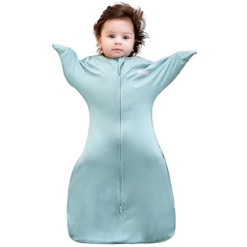 Image of PuppyPaws Baby Sleep Sack, Transitional Swaddle, Swaddles for Newborns,1.0 Tog Sleep Sack 6-9 Months, Wearable Blanket Baby with 2-Way Zipper