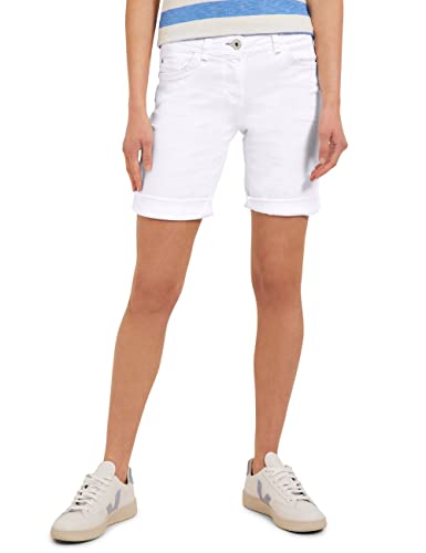 Preisvergleich Produktbild CECIL Damen B376014 Jeansshorts, Weiß, 34W EU
