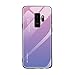 Produktbild Hexcbay Reihe Glashülle kompatibel mit Samsung Galaxy S9/S9plus Hülle - 9H Hartglas Handyhülle mit dualer Rückseite - Kratzfeste Schutzhülle weichem TPU Bumper (Samsung S9, Pink lila)