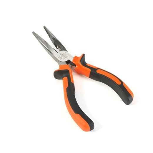 Edward Tools Pro-Grip Needle Nose Pliers 6” - Hard Carbon Steel Jaws - Spring Loaded Design for Easier Use - Ergo Soft Handle with Safety Ridge - Long Reach for Home, Fishing, Jewelry, Crafts (1)