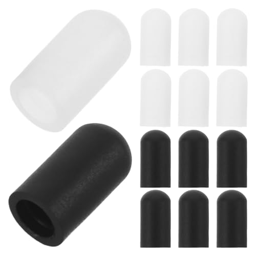 BAZEITFLOW 20 Protectores de Baquetas de Silicona para Batería, Amortiguadores Silenciosos en Color Negro y Claro, Accesorios para Práctica y Estudio en Casa, Cubiertas para Puntas