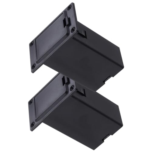 Yardwe 2Pcs Battery Box for Guitar Pickup Durable Battery Case Holder for Active Pickup Installation Compact for Bass and Acoustic Guitars for Home