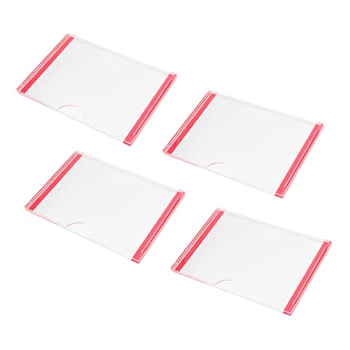 FUNOMOCYA 4 St Transparent Akryl Skyltfästen med Självhäftande Baksida för Kontorsdörrar Hållare för Namnskyltar Öppning Lämplig för Kontor Offentliga Miljöer