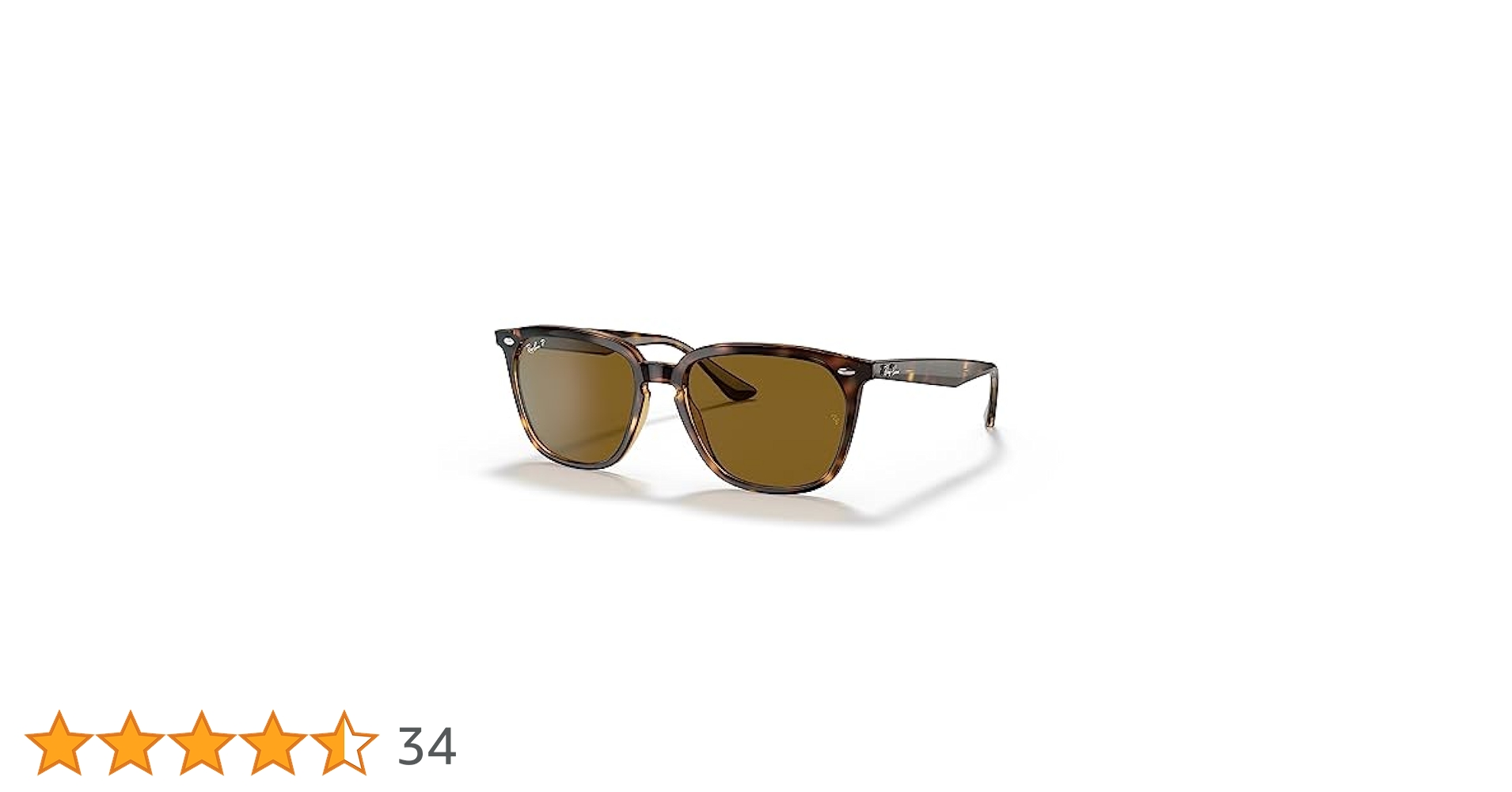 Amazon | Ray-Ban(レイバン) Rb4362 スクエアサングラス, ハバナ