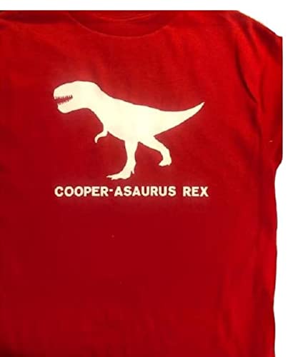 Personalized Custom Dinosaur Shirt Name T-rex Boys Kids Youth Toddler Tyrannosaurus t-Shirt White