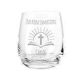 Leonardo Teelicht mit Gravur - Geschenk zur Konfirmation für Mädchen & Jungen - Konfirmation Geschenke - Geschenkidee für Firmung, Jugendweihe & Kommunion