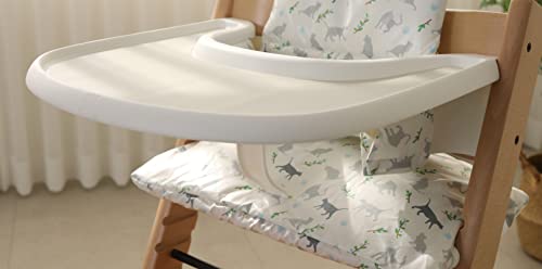 Gembebe Silicone Tray Placemat Compatible With Stokke Tripp Trapp High Chair Tray | Silicone Resistant High Chair Placemat | Lightweight | Dishwasher Safe| Easy To Clean (Light Grey) #TOP4