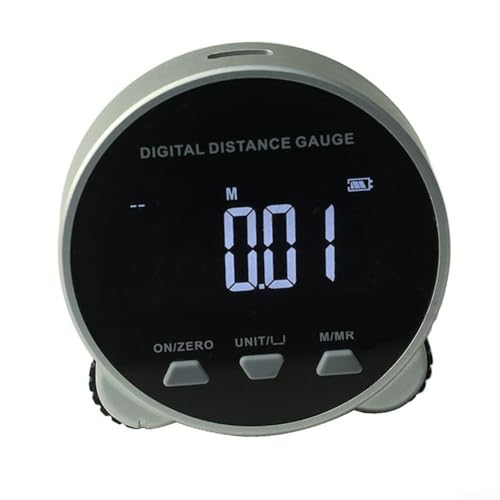 Regla rodante electrónica con pantalla LCD y función de registro de historia para paisajismo de construcción y uso industrial con recargable para batería y puerto tipo C