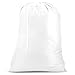 Nylon Laundry Bag - Locking Drawstring Closure and Machine Washable. These Large Bags Will Fit a Laundry Basket or Hamper and Strong Enough to Carry up to Three Loads of Clothes. (White)