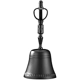 VHJAcuzig 金剛鈴 仏教ベル 神楽鈴 ハンドベル 三清鈴 密教法具 仏具 神具 真鍮 お盆用品 仏壇用 仏教 仏具 巡礼用品 寺院仏具瞑想 心霊浄化 癒しグッズ ストレス 癒し 除霊 癒し寺院仏具 (ブラック)