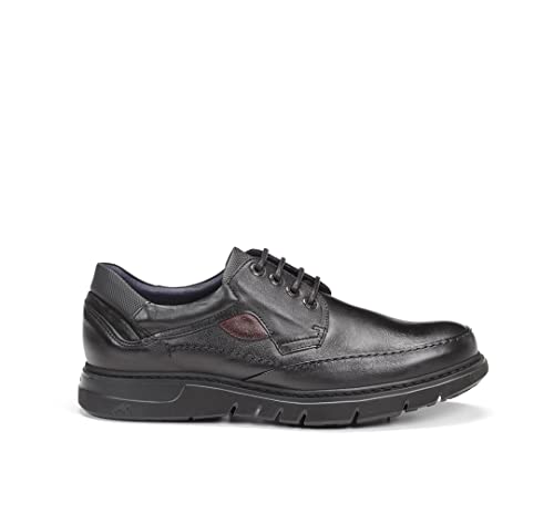 Fluchos F0248 SALVATE Negro, zapatos de piel tipo blúcher con cordones para hombre