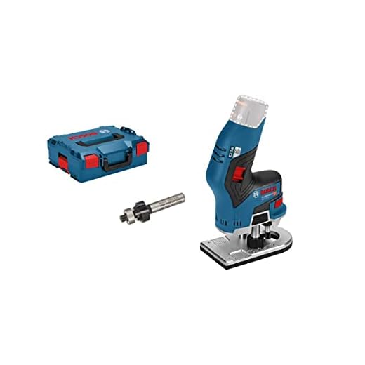 Bosch Professional 12V System Akku Kantenfräse GKF 12V-8 (ohne Akkus und Ladegerät, inkl. Spannzange, Maulschlüssel, Abrundfräser, Kantenfräser, in L-BOXX 136)