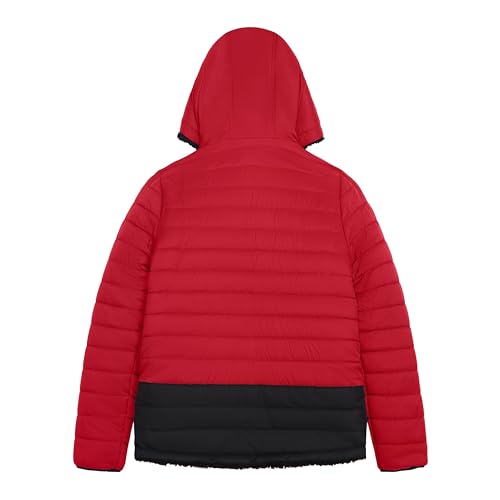 Image of LONDON FOG Boys' Reversible Puffer-to-sherpa Fleece Heavyweight Jacket