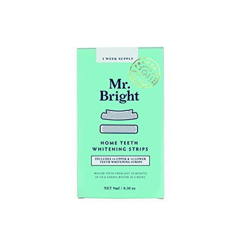 Mr Bright Teeth Whitening Strips - 14 Day Treatment 28 Non-Slip White Strips, Professional Safe Effects White Strips, 14 Treatments
