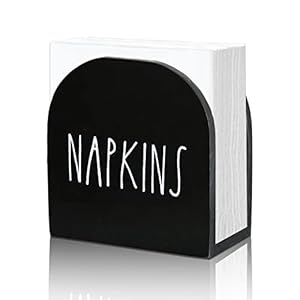 Napkin Holder, Modern Farmhouse Napkin Holder, Wooden Napkin Holder, Rustic Paper Napkin Storage Organizer Large, Country Vintage Napkin Dispenser for Dinning Table Home Kitchen Outdoor (Black) Napkin Holder Modern Farmhouse Napkin Holder Wooden Napkin Holder Rustic Paper Napkin Storage Organizer Large Country Vintage Napkin Dispenser for Dinning Table Home Kitchen Outdoor Black