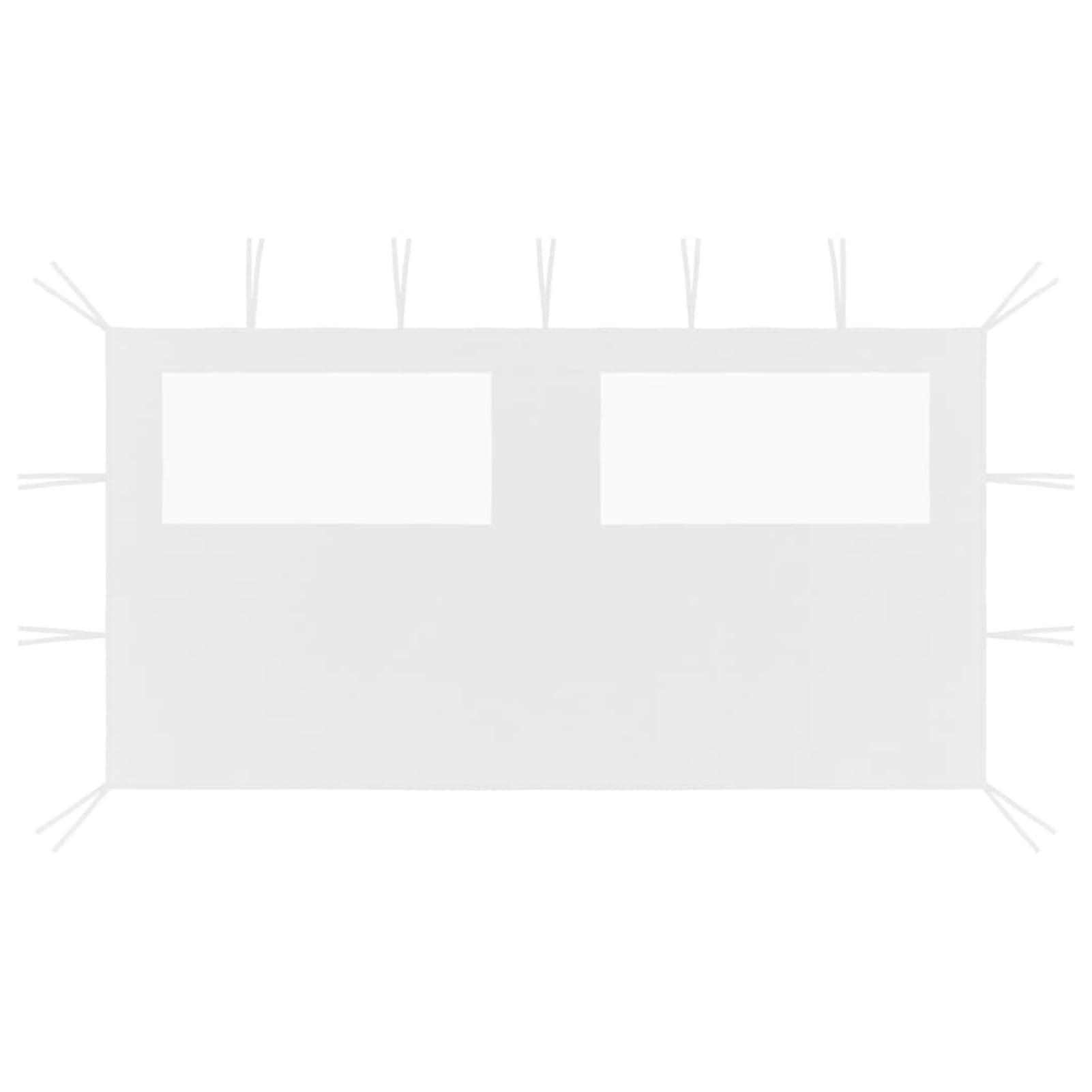 Paroi latérale de belvédère avec fenêtres 4x2 m Blanc,Tonnelle De Jardin,Tonnelle De Jardin Exterieur