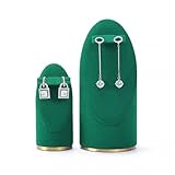 ZJFHEYUO Expositor de joyería para maniquíes, 2 Soportes para Pendientes, Expositor de joyería de Terciopelo Verde, Soportes de exhibición para Venta al por Menor, Organizador de