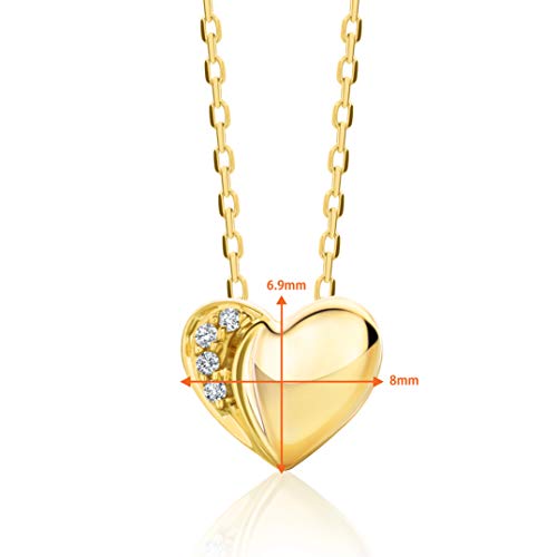 Collana con Cuore Orovi in Oro Giallo con Diamanti...