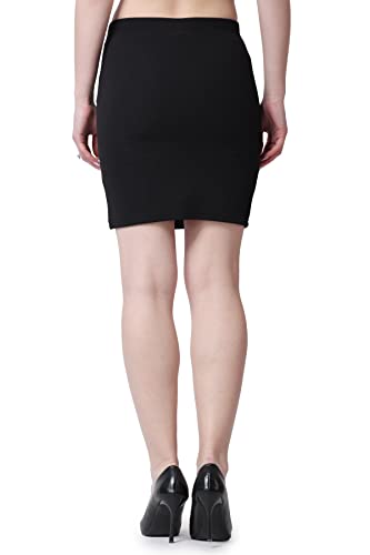 Image of POPWINGS Casual Front Slit Mini Length Pencil Skirt for Women || Stylish Mini Skirt for Women || Concert Skirt for Women || Summer Pencil Skirt for Women