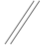 OFFCUP Stainless Steel Round Rods, 2pcs Round Steel Metal Rods, 8mm x 300mm Round Steel Rod High Speed Steel Bar Stock for Shaft Gear Drill Lathes Boring Machine Turning Miniature DIY Craft
