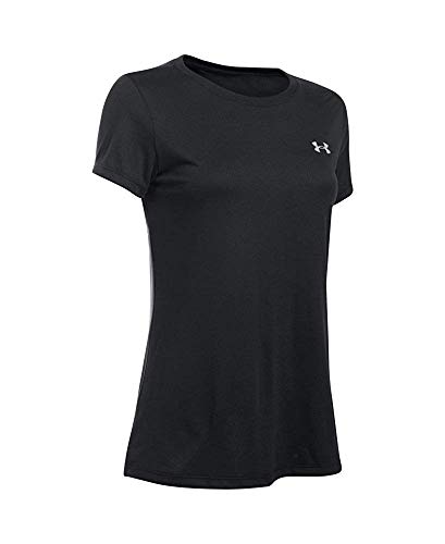 Under Armour Women's Tech Short-Sleeve T-Shirt , Black (001)/Metallic Silver , Medium