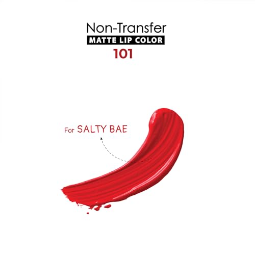 Image of Blue Heaven Non Transfer Matte Lip Color, Long Lasting upto 8 hrs, Light Weight & Smudge Proof, Non Transfer Liquid Lipsticks for Women, 101, 2.8ml