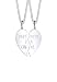 Produktbild Elli Halskette Damen 2er Set Herz Anhänger Wording Partner in Crime aus 925 Sterling Silber