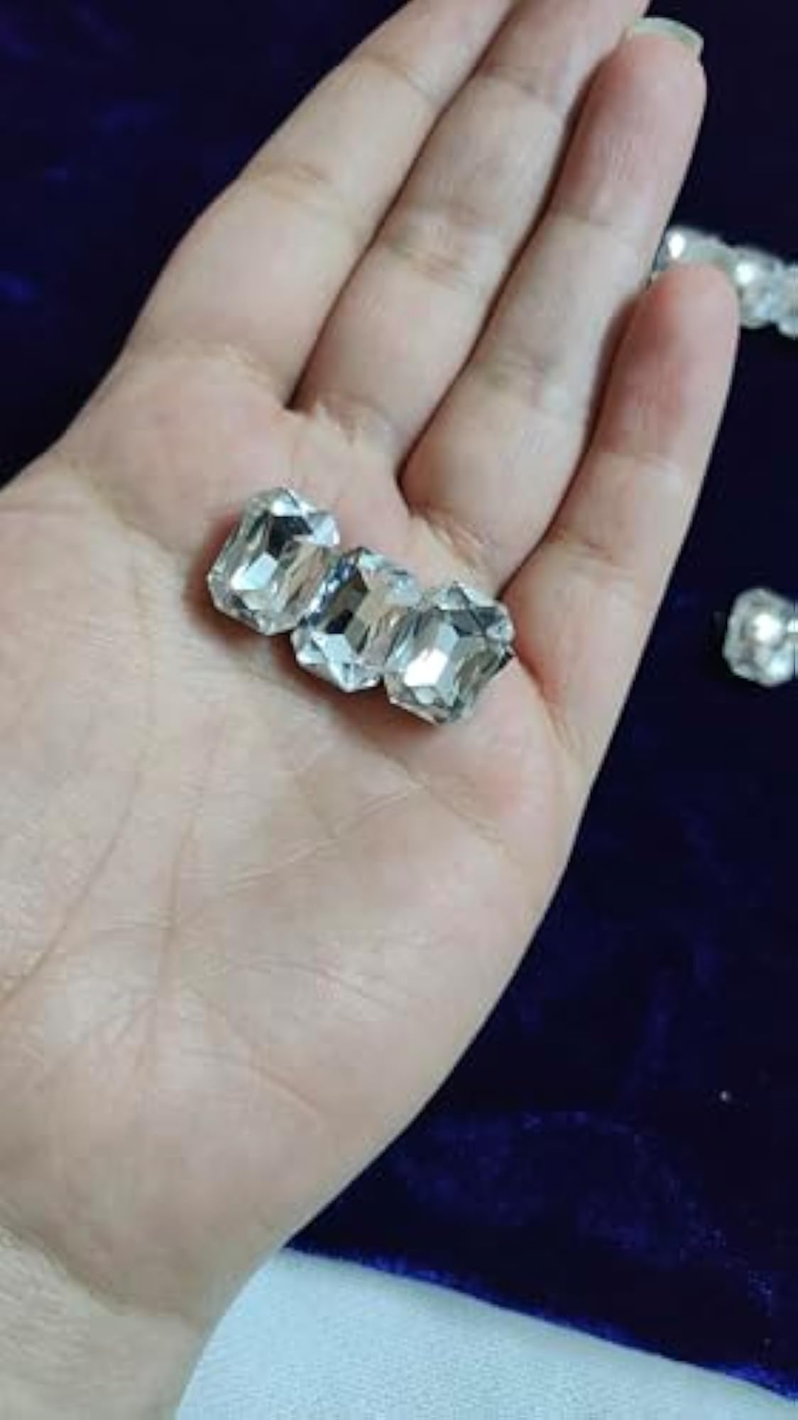10pc White Crystal Hair Clips Set for Wedding Accessories