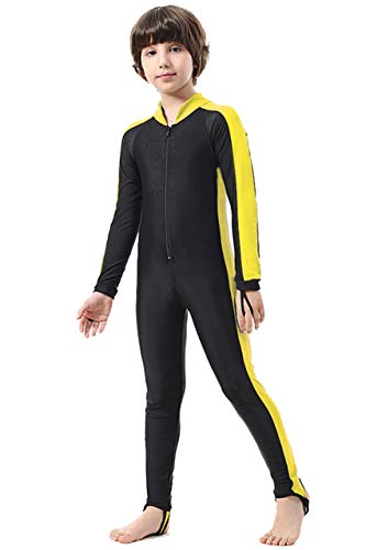 Labelar Kids Sunsuit Long Sleeve Swimwear One-Piece Bodysuit Swimsuit