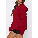 onlypuff Women Hoodies Casual Pullover Long Sleeve Sweatshirt Kangaroo Pocket Drop Shoulder Sweater - Image 3