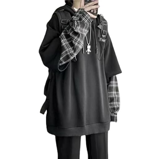 Rrongwn Y2K Dark Academia Sudadera Coreana Gótica Harajuku Emo Antiguo Oversize Manga Larga Top Punk Grunge Streetwear Camiseta, Negro , 3XL | Ya disponible en tu tienda friki favorita! En mundofriki.es! Rrongwn Y2K Dark Academia Sudadera Coreana Gótica Harajuku Emo Antiguo Oversize Manga Larga Top Punk Grunge Streetwear Camiseta, Negro , 3XL | Ya disponible en tu tienda friki favorita! En mundofriki.es!