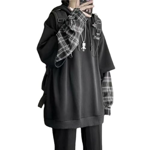 Rrongwn Y2K Dark Academia Sudadera Coreana Gótica Harajuku Emo