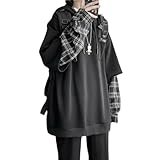 Photo Gallery rrongwn maglietta da donna y2k dark academia coreana gothic harajuku emo old oversize manica lunga top punk grunge streetwear, nero , xl Photo Gallery rrongwn maglietta da donna y2k dark academia coreana gothic harajuku emo old oversize manica lunga top punk grunge streetwear, nero , xl