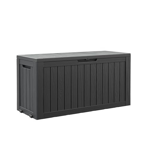 Image of Outdoor Storage Box Waterproof, 82 Gallon Deck Box for Patio Storage