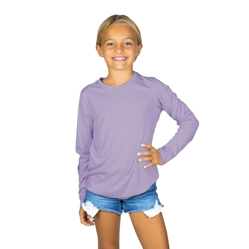 Vapor Apparel Youth UPF 50+ Sun Protection Solar Long Sleeve Shirt, Catmint, Large