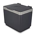 GLAD Compost Bin for Kitchen, 1.5 Gallon | Plastic Container with Removable Inner Basket, Bag Storage Holder, and Carbon Odor Blocking Filters, Gray