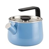 KitchenAid Teakettles Enamel-on-Steel Stovetop Whistling Teakettle, Induction Ready, Stainless steel...