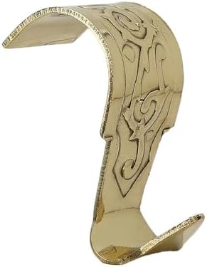 A29 Solid Brass Picture Rail Hooks, 2 in, Fluted Polished Brass, Set of 6 image 4