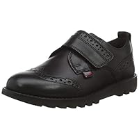Kickers Boy's Kymbo Brogue Strap School Shoes, Black (Black Blk), 5.5 UK