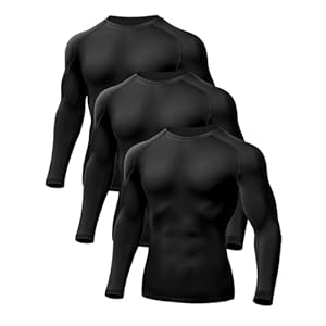 【本日最終日】Odoland メンズ加圧シャツ 3枚組 長袖丸首コンプレッションウエア 1,499円（499/7円/枚）送料無料！