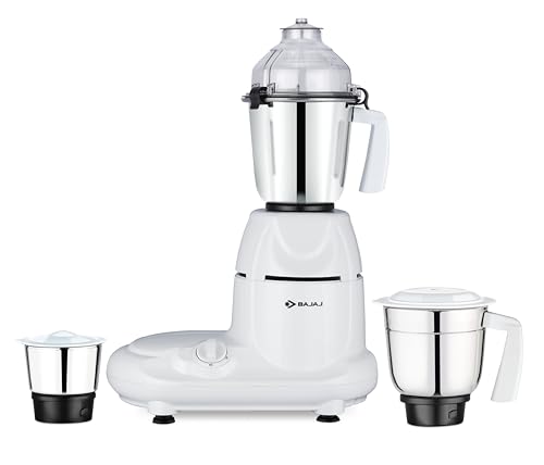 Bajaj Twister Mixer Grinder | 750 Watts | 3 Jars | Multitasker Blade | 2 Yr Warranty 【White】 view 1