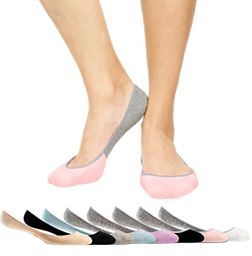 Image of Thirty48 Women's No Show Loafer Socks, Boat Shoe Liners with Non Slip Grip