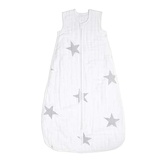 aden + anais - Gigoteuse pour Bébé - Turbulette en Mousseline 100% Coton - Gigoteuse Demi-Saison - Douce et Chaude - pour Emmaillotage - Nouveau-Né Fille et Garçon - 18-36 Mois - 1.5 TOG, Blanc & Gris