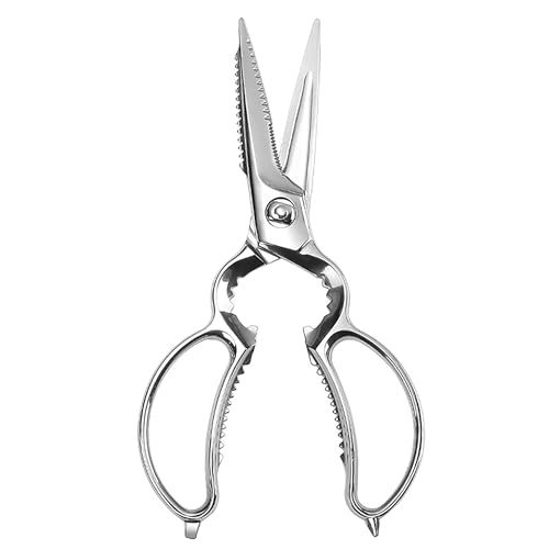 MITSUMOTO SAKARI 22cm Ganzstahl Hochleistungs küchenschere, Japanische Multifunktions kitchen Scissors, Professionelle Abnehmbare Geflügelschere zum Schneiden von Hühnchen, Fleisch und Knochen