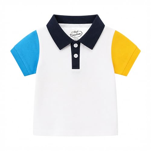Image of Mud Kingdom Boys Polo Shirt Short Sleeve School Uniform Pique Polo Summer