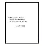 Oscar Wilde Quote Wall Art Print Typography - 8x10 Unframed Photo - Makes a Great Gift - Chic Home...