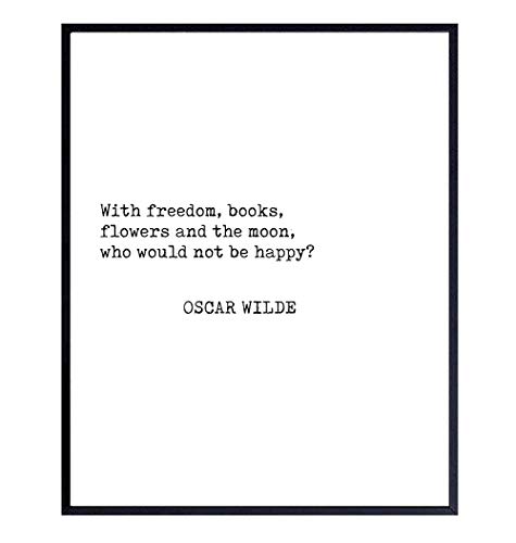 Oscar Wilde Quote Wall Art Print Typography - 8x10 Unframed Photo - Makes a Great Gift - Chic Home...