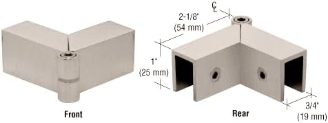 C.R. LAURENCE S0GC91BN CRL Brushed Nickel Adjustable "Sleeve Over" Glass Clamp