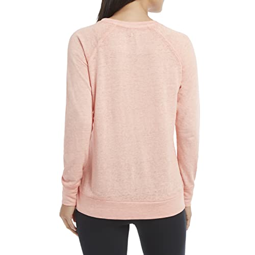Image of Danskin Women's Long Sleeve Mineral Wash Pullover Top